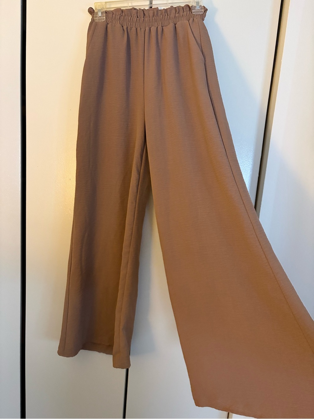 Altar'd State Wide-Leg Pants in Taupe Brown